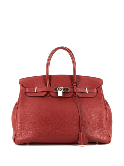 Pre-owned Hermes  Birkin 35 Handbag In 红色