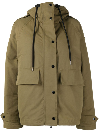 Moncler Badete Hooded Technical-canvas Jacket In Khaki
