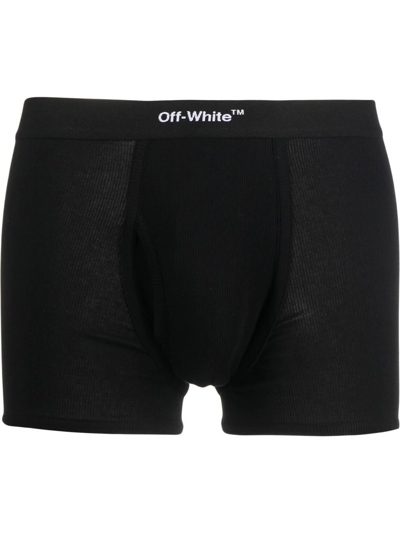 Off-white Helvetica Boxer Shorts In 黑色