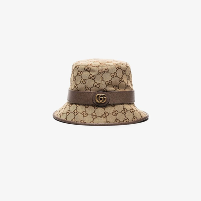 Gucci Brown Gg Canvas Bucket Hat