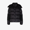 Burberry Black Leeds Detachable Sleeve Hooded Puffer Jacket In Black