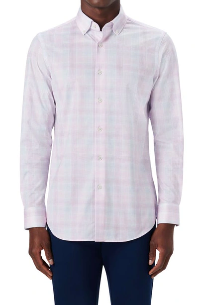 Bugatchi Ooohcotton® Plaid Button-up Shirt In Pink