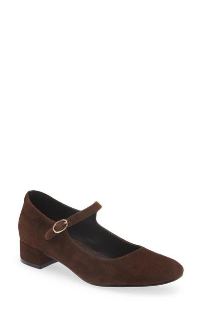 Jeffrey Campbell Top Tier Pump In Dark Brown Suede