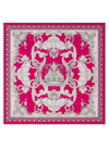 Versace Baroque Patterned Foulard 70x70 In Pink