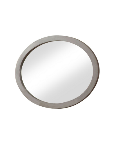 Furniture Of America Adelie Modern Oval Mirror In Grey
