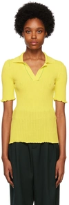 Bottega Veneta Ribbed Ruffled Cotton Polo Top In 7400 Sherbert