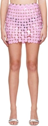Rabanne Sequin-embellished Chainmail Mini Skirt In P652 Pink