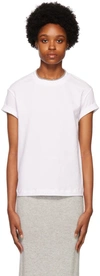 Brunello Cucinelli Bead-embellished Stretch-cotton Jersey T-shirt In C159 Bianco