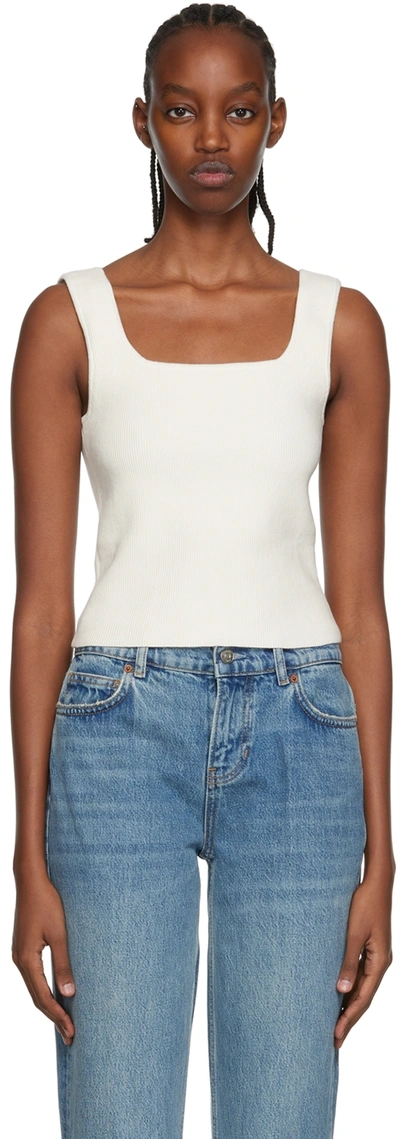 Reformation Off-white Julia Tank Top In Ivory