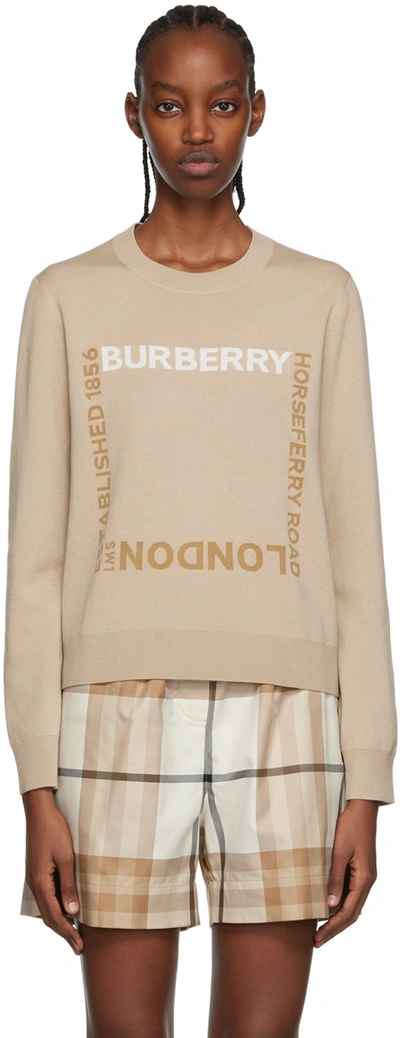 Burberry Horseferry Square Wool Blend Jacquard Jumper In Default Title