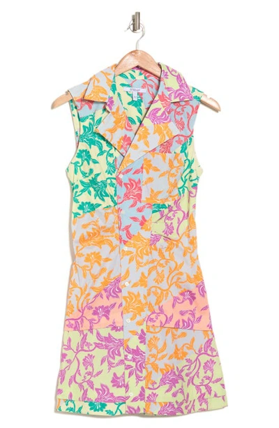 Derek Lam 10 Crosby Satina Sleeveless A-line Shirtdress In Multicolor