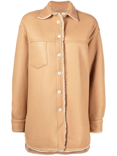 Marni Reversible Long-sleeve Shirt Jacket In Brown
