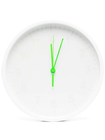 Off-white White Logo Wall Clock In Green