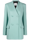 Jil Sander Straight Double Buttoned Tailoring Blazer In Blue