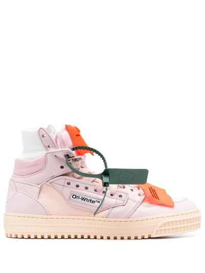 Off-white Pink Off Court 3.0 High-top Sneakers In Pink & Purple