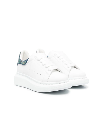 Alexander Mcqueen Kids' Oversized Logo-detail Sneakers In White
