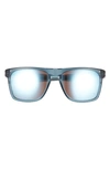 Oakley 57mm Polarized Rectangular Sunglasses In Crystal/ Black