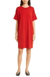 Eileen Fisher Boxy Crewneck T-shirt Dress In Cinnabar