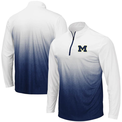 Colosseum Men's Navy Michigan Wolverines Magic Team Logo Quarter-zip Jacket