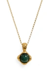 ALIGHIERI THE EYE OF THE STORM EMERALD PENDANT NECKLACE