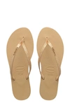 Havaianas You Shine Flip Flop In Golden