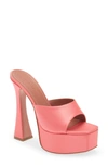 Amina Muaddi Dalida Platform Sandal In Satin Bubble