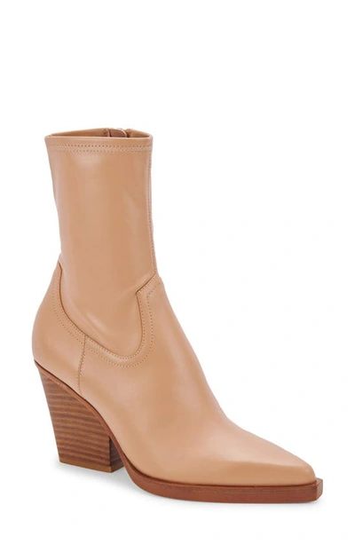 Dolce Vita Women's Boyd Pointed Toe High Heel Ankle Booties In Tan Leather
