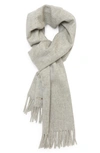 Loro Piana Unita Large Cashmere Scarf In Md92silver Marble ml