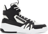 Giuseppe Zanotti Black & White Talon Sneakers In Vague Bianco