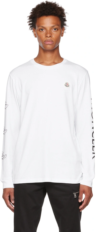 Moncler White Printed T-shirt In 001 White