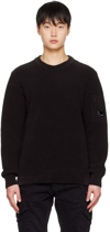 C.P. COMPANY BLACK TEXTURED SWEATER