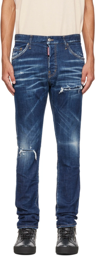 Dsquared2 Blue Daisy Cool Guy Jeans In 470 Blue Navy