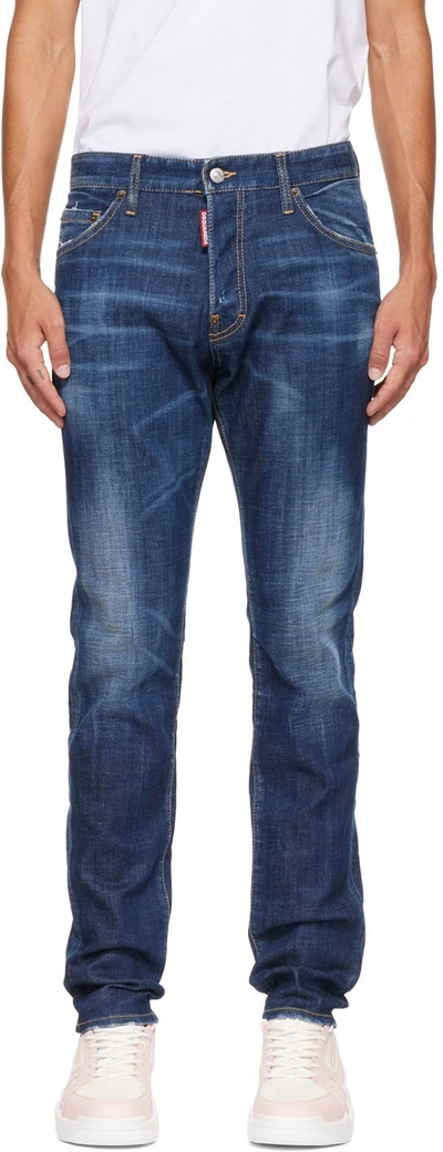 Dsquared2 Blue Faded Cool Guy Jeans In 470 Blue Navy