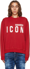 DSQUARED2 RED ICON COOL SWEATSHIRT