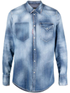 Dsquared2 Denim Shirt In Blue