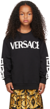 VERSACE KIDS BLACK GRECA SWEATSHIRT