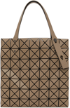 BAO BAO ISSEY MIYAKE BROWN FROST PRISM TOTE
