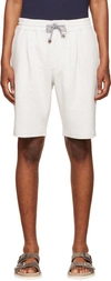 Brunello Cucinelli Elasticated-drawstring Waist Shorts In C084 Beige+grey