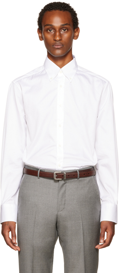 Brunello Cucinelli Poplin Shirt In White