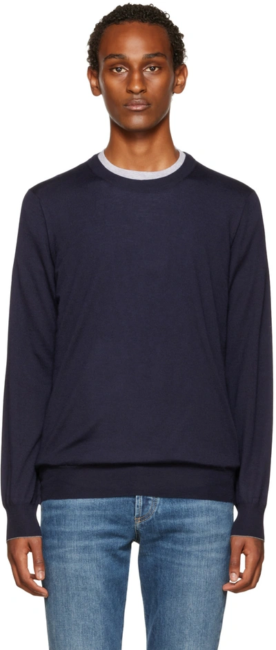 Brunello Cucinelli Cashmere Knit Sweater In Black