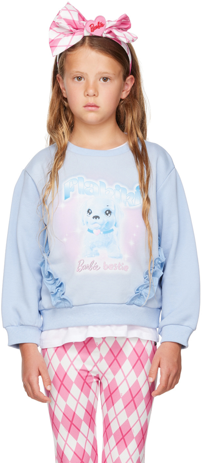 Flakiki Ssense Exclusive Kids Blue Barbie Puppy Sweatshirt In L/blue