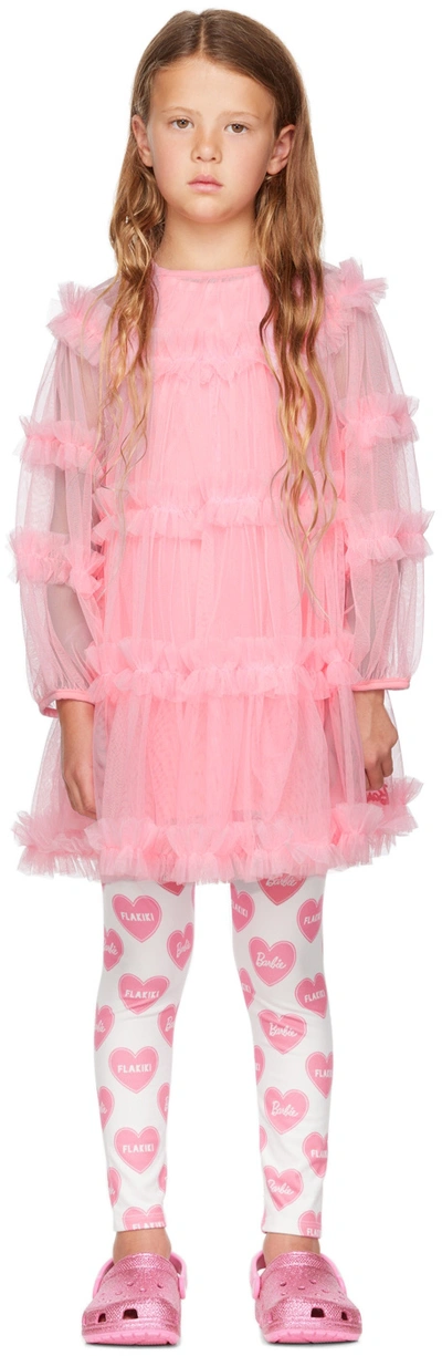 Flakiki Ssense Exclusive Kids Pink Barbie Tulle Dress