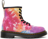 DR. MARTENS' KIDS MULTICOLOR TIE-DYE 1460 BIG KIDS BOOTS