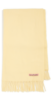Acne Studios Wool Scarf In Vanilla Yellow