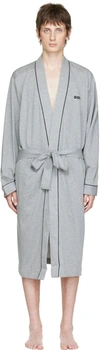HUGO BOSS grey COTTON dressing gown