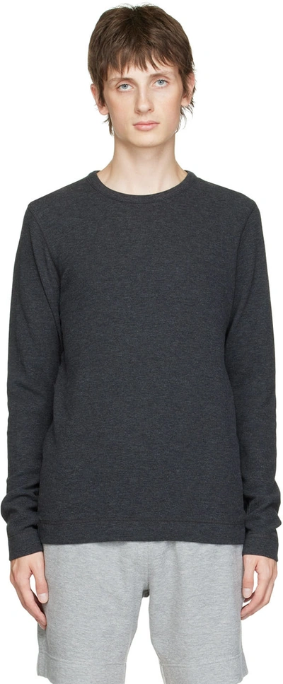 Hugo Boss Gray Tempest Long Sleeve T-shirt In 001 Black