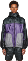 Moncler Peyrus Hooded Sports Jacket In P86 Green/purple