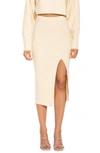 Alexia Admor Split Midi Skirt In Ivory