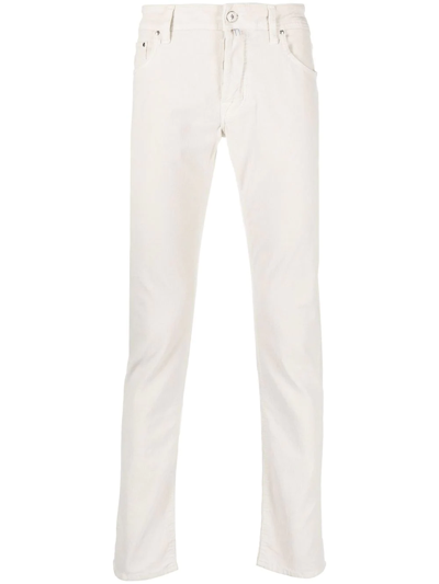 Jacob Cohen Trousers White In Ivory
