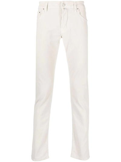 Jacob Cohen Comfort Slim-cut Jeans In Neutrals